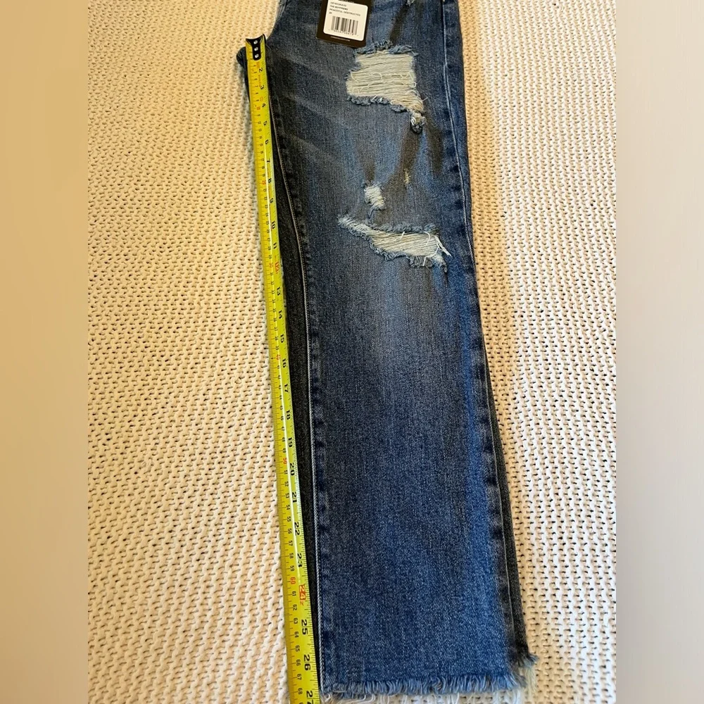 Current/Elliot Boyfriend Jeans Deconstructed Frayed Hem Size 26 Style CE1013KA1D - Picture 7 of 7